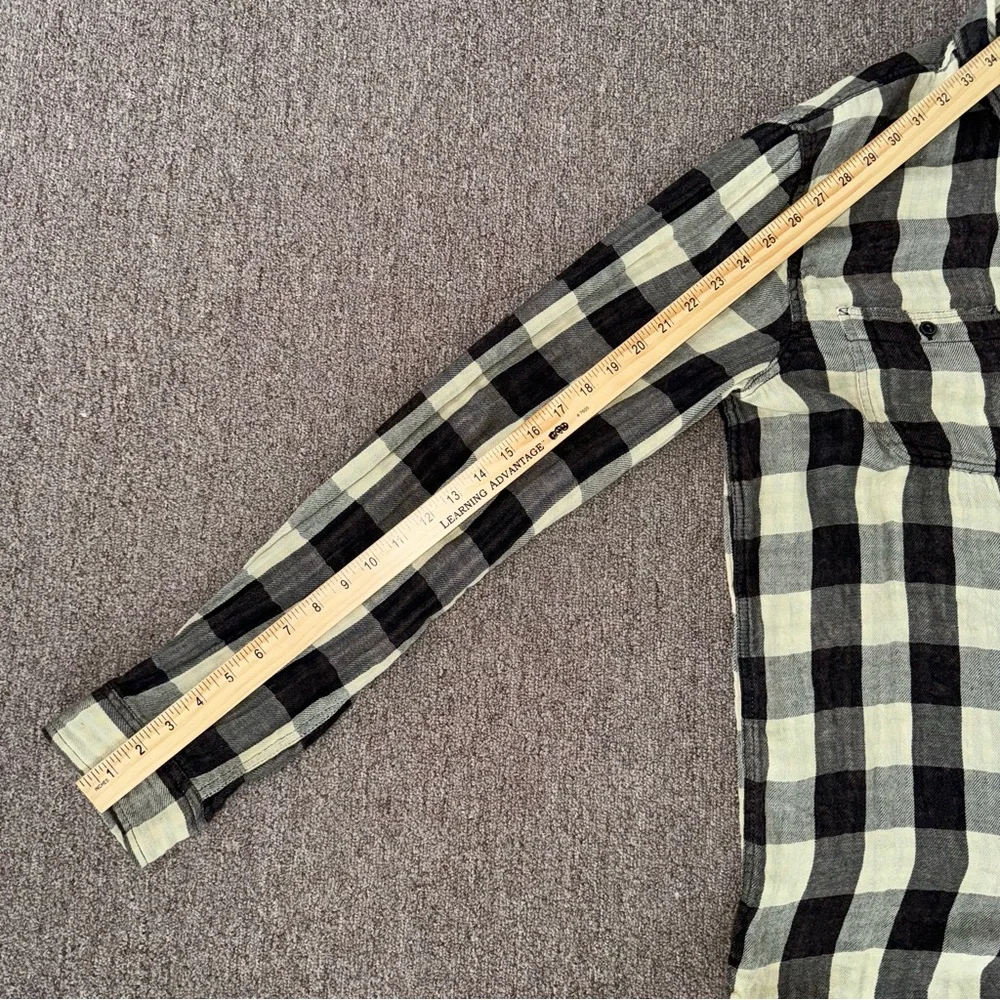 Denim & Supply Ralph Lauren Flannel Shirt Brown Cream XL TG‎ 100% Cotton Men’s - Picture 4 of 7